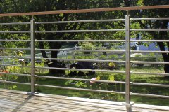 Bright photos of beautiful rod railing on deck