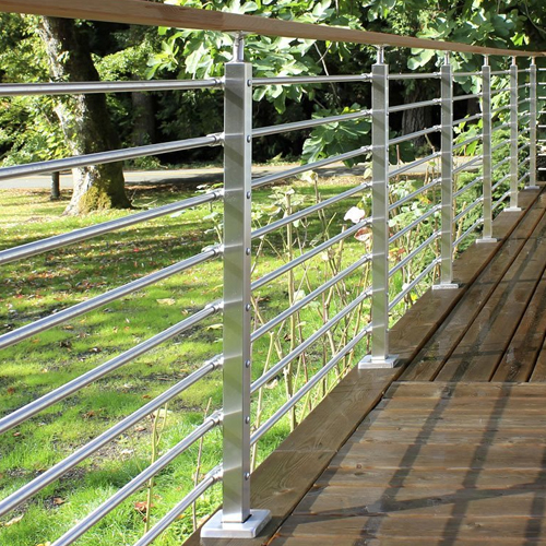 Stainless deck railing kit.