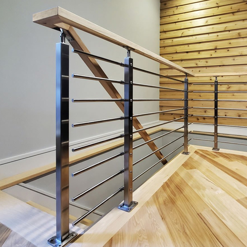Stainless stair railing kit.