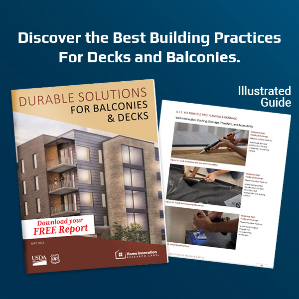 Deck and balcony best building practices.